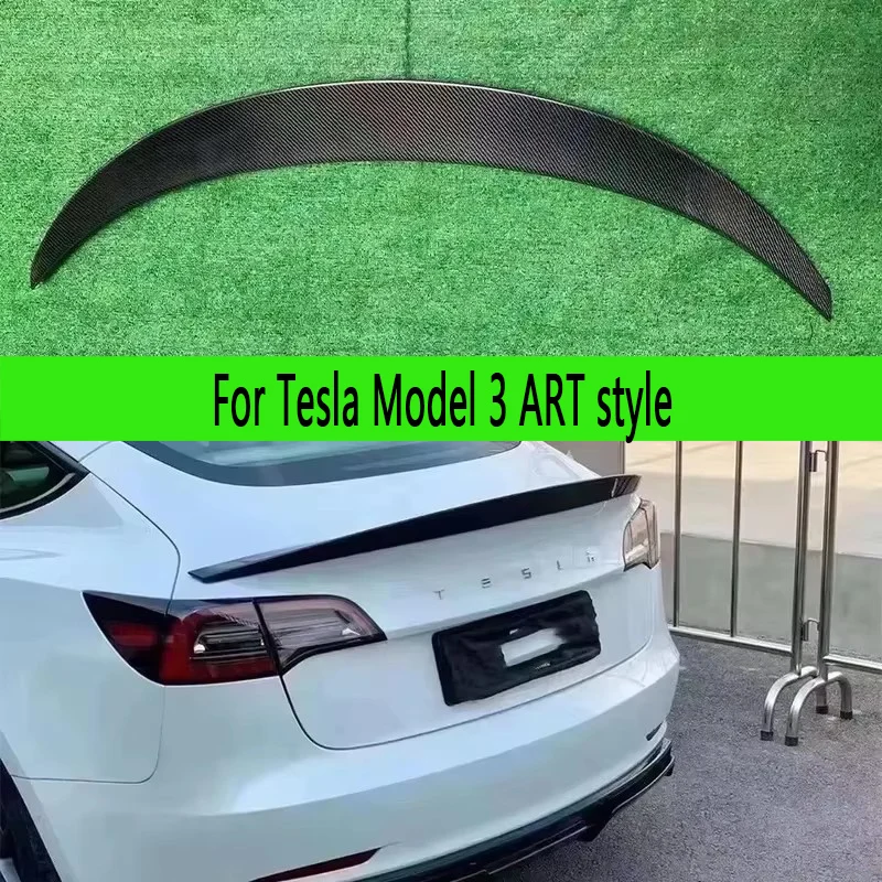 For Tesla Model 3 ART style Carbon Fiber Spoiler Tail fins Rear Trunk Spoiler Guide Wing Rear Wing Diverter Spoiler Body Kit
For Tesla Model 3 ART style Carbon Fiber Spoiler Tail fins Rear Trunk Spoiler Guide Wing Rear Wing Diverter Spoiler Body Kit