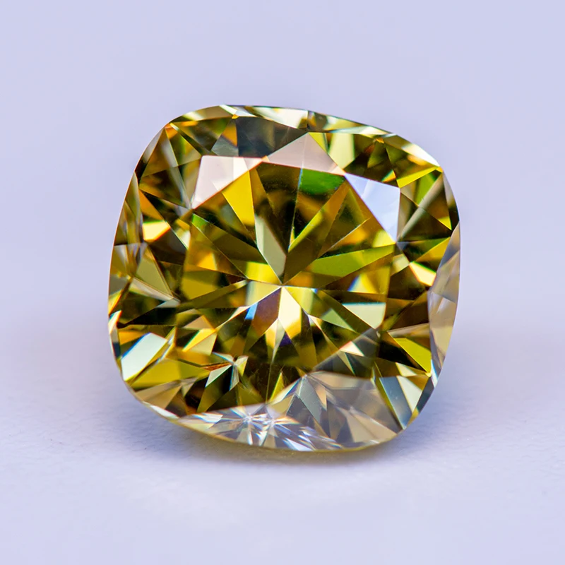 Moissanite Stone Lemon Yellow Color Cushion Cut Lab Grow Diamond Charms DIY Ring Necklace Earrings Making with GRA Certificate
Moissanite Stone Lemon Yellow Color Cushion Cut Lab Grow Diamond Charms DIY Ring Necklace Earrings Making with GRA Certificate