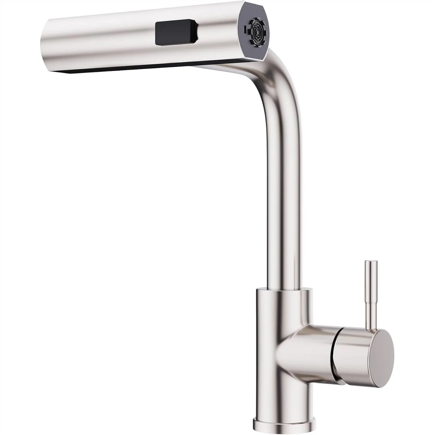 Kitchen Faucet with Pull Down Sprayer Brushed Nickel Waterfall Modern Sink Faucet
Kitchen Faucet with Pull Down Sprayer Brushed Nickel Waterfall Modern Sink Faucet