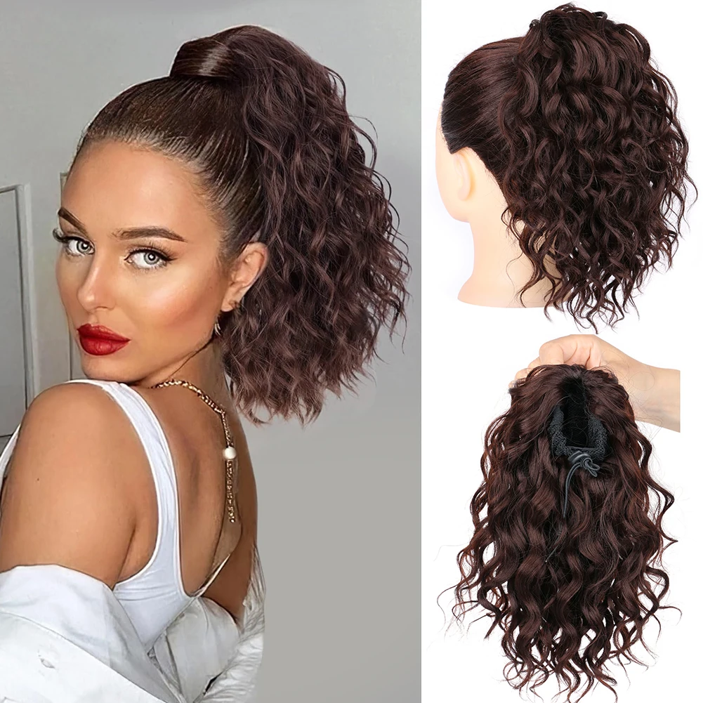10 Inch Short Deep Wave Drawstring Ponytail Synthetic Fluffy Curly Wave Ponytail Hairpiece For Women Daily Party
10 Inch Short Deep Wave Drawstring Ponytail Synthetic Fluffy Curly Wave Ponytail Hairpiece For Women Daily Party