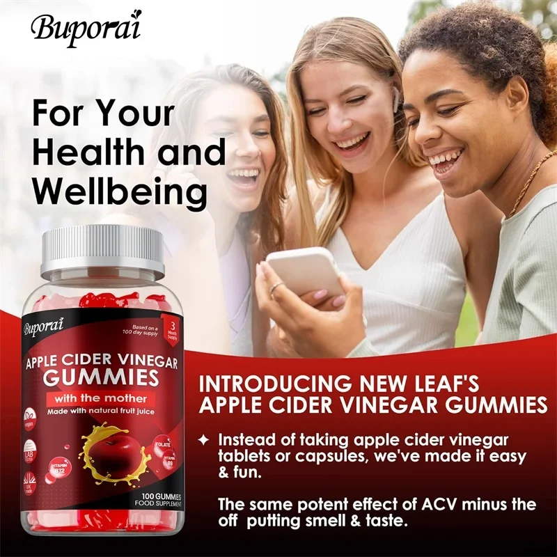 Apple Cider Vinegar Gummies - With Vitamin B12, Promote Metabolism, Detoxification, Support Gut, Immune and Digestion Health
Apple Cider Vinegar Gummies - With Vitamin B12, Promote Metabolism, Detoxification, Support Gut, Immune and Digestion Health