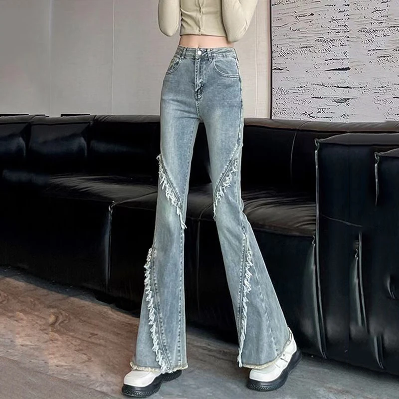 2026 Spring American Raw-edge Micro Flared Jeans for Women High Waist Slim Fit and Slimming Horseshoe Flared Pants Skinny Jeans
2026 Spring American Raw-edge Micro Flared Jeans for Women High Waist Slim Fit and Slimming Horseshoe Flared Pants Skinny Jeans