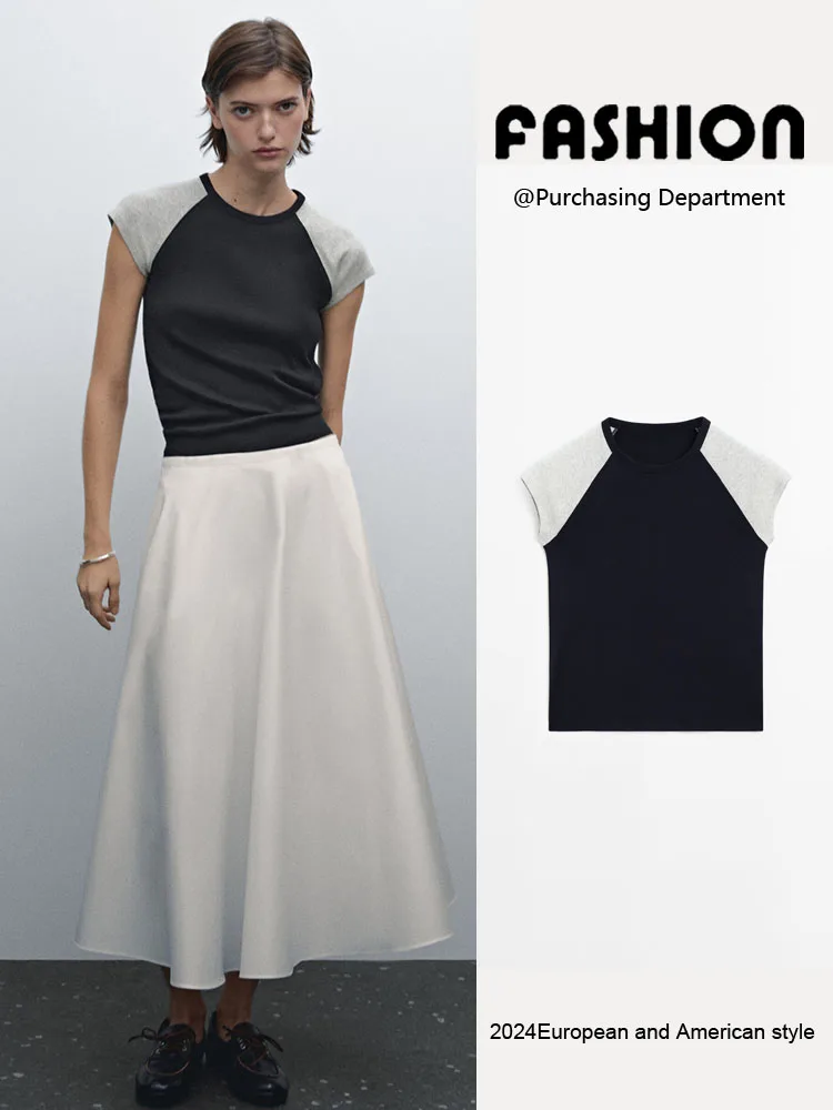 Skin-friendly Summer New Women's T-irt round Ne ort Sve Versatile Color Blo Top Commute Sle Slim Fit Regular Length
Skin-friendly Summer New Women's T-irt round Ne ort Sve Versatile Color Blo Top Commute Sle Slim Fit Regular Length