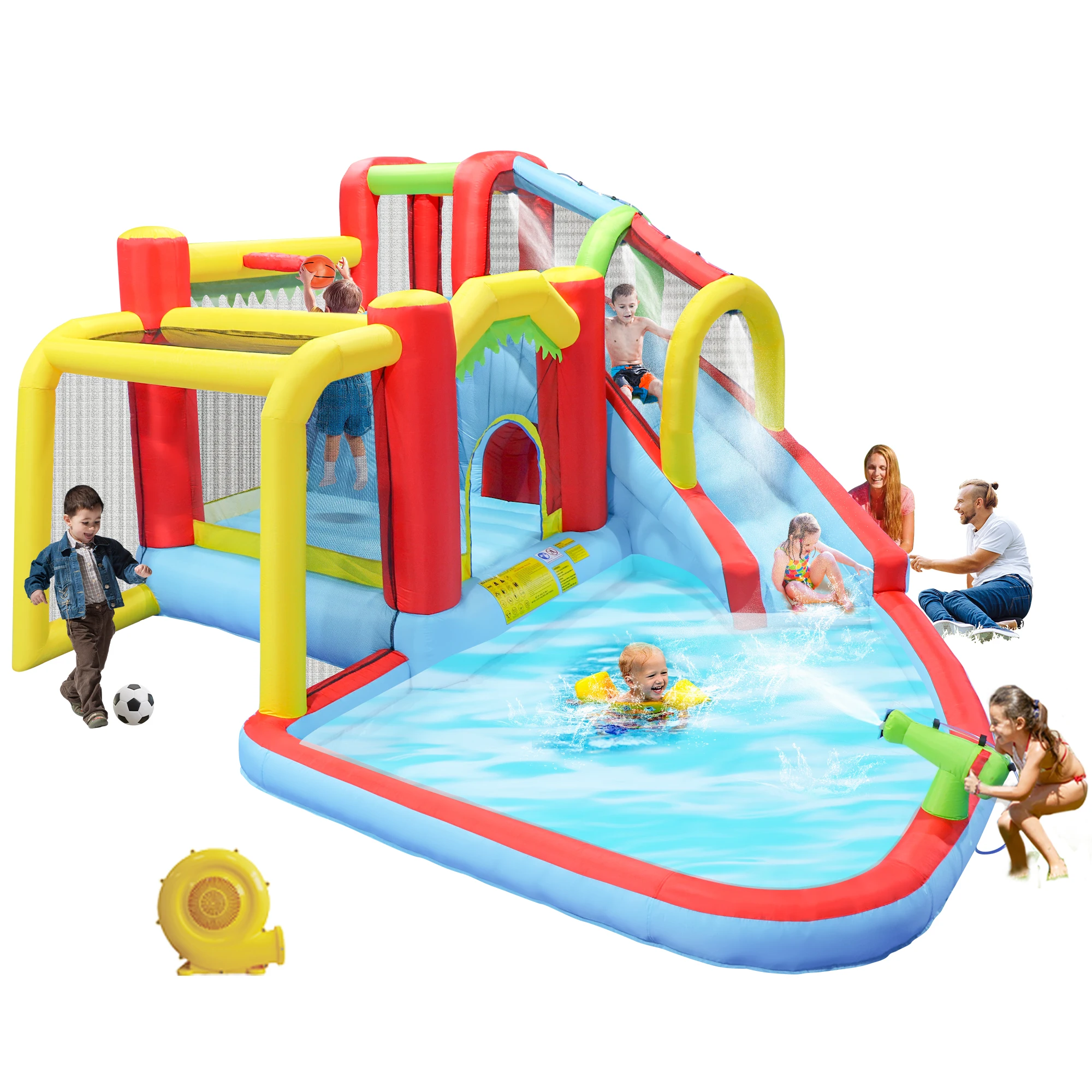 Inflatable Water Park with Water Sand Play Wooden Outdoor Backyard Play Kids Playground Equipment Durable Activity Toy Safe Play
Inflatable Water Park with Water Sand Play Wooden Outdoor Backyard Play Kids Playground Equipment Durable Activity Toy Safe Play