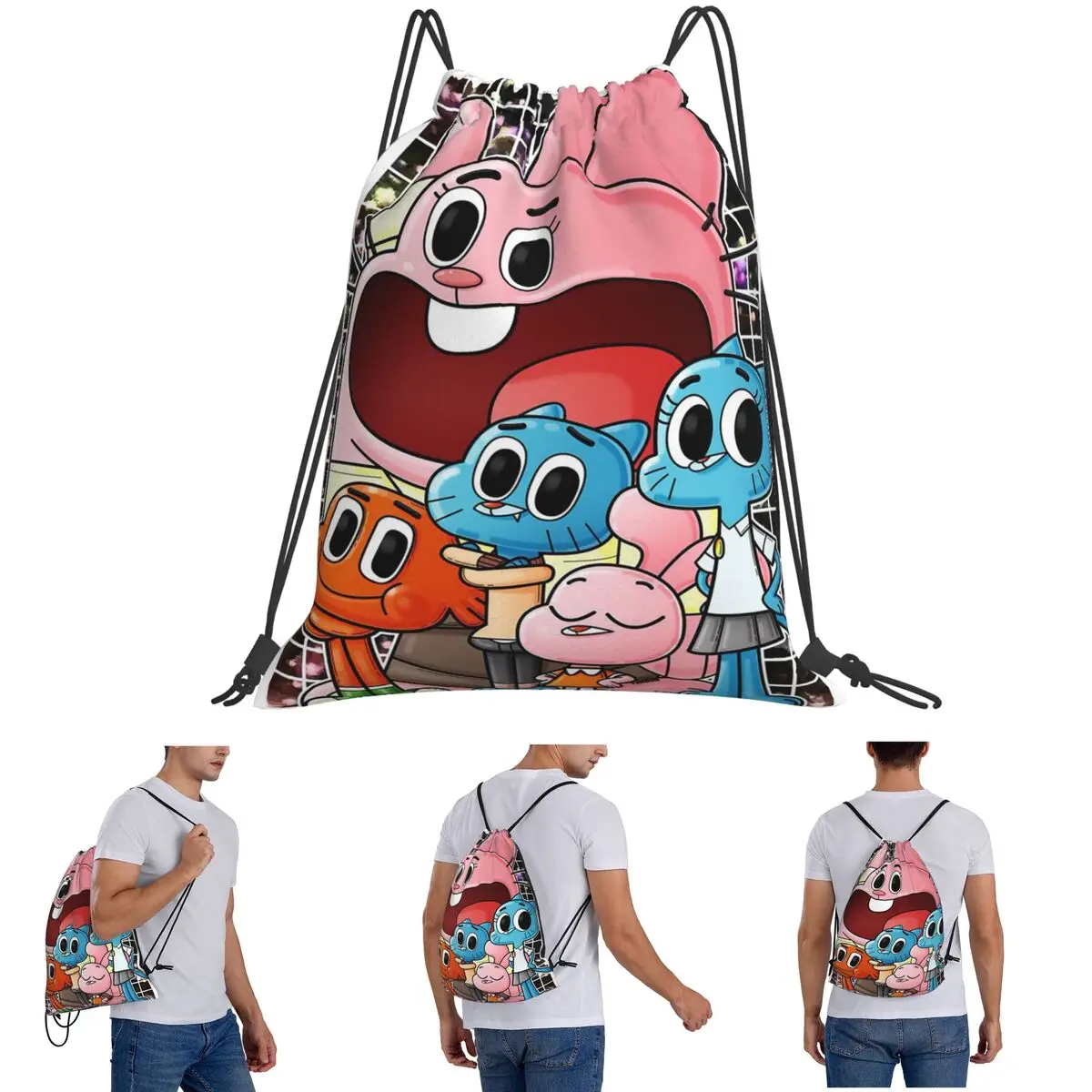 Рюкзаки The Amazing World Of Gumball, повседневные сумки на шнурке, спортивная сумка, сумки для книг для мужчин, женщин, студентов
Рюкзаки The Amazing World Of Gumball, повседневные сумки на шнурке, спортивная сумка, сумки для книг для мужчин, женщин, студентов