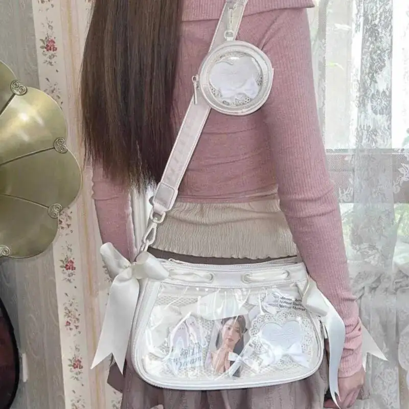 Bloom Japanese Transparent White Ita Bags Women Lolita Bow Casual Messenger Bag Female Haruku Sweet Cute Handbag Aesthetic
Bloom Japanese Transparent White Ita Bags Women Lolita Bow Casual Messenger Bag Female Haruku Sweet Cute Handbag Aesthetic