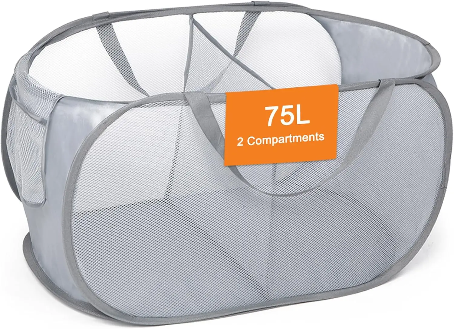 Sturdy Collapsible Laundry Baskets, Foldable Pop Up Laundry Hamper, Durable 2 Compartments Laundry
Sturdy Collapsible Laundry Baskets, Foldable Pop Up Laundry Hamper, Durable 2 Compartments Laundry