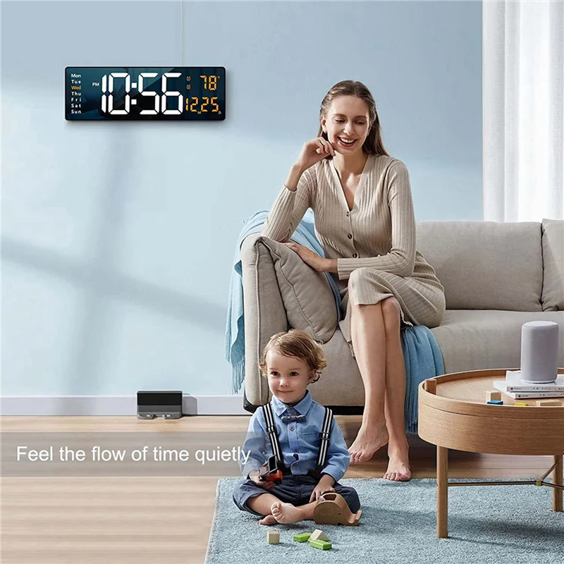 A63X-2Pcs 13Inch Large Display LED Digital Wall Clock Remote Control Table Alarm Clock Date Week Timer A
A63X-2Pcs 13Inch Large Display LED Digital Wall Clock Remote Control Table Alarm Clock Date Week Timer A