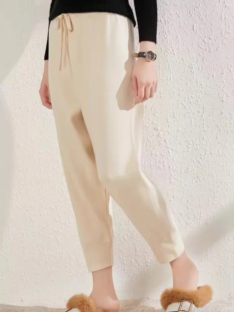 Knitted Pants Women Autumn Loose Wide Legs Slim Pants Drawstring Tide Casual Joker Convergent Leg Pants 2023 Female Clothes
Knitted Pants Women Autumn Loose Wide Legs Slim Pants Drawstring Tide Casual Joker Convergent Leg Pants 2023 Female Clothes