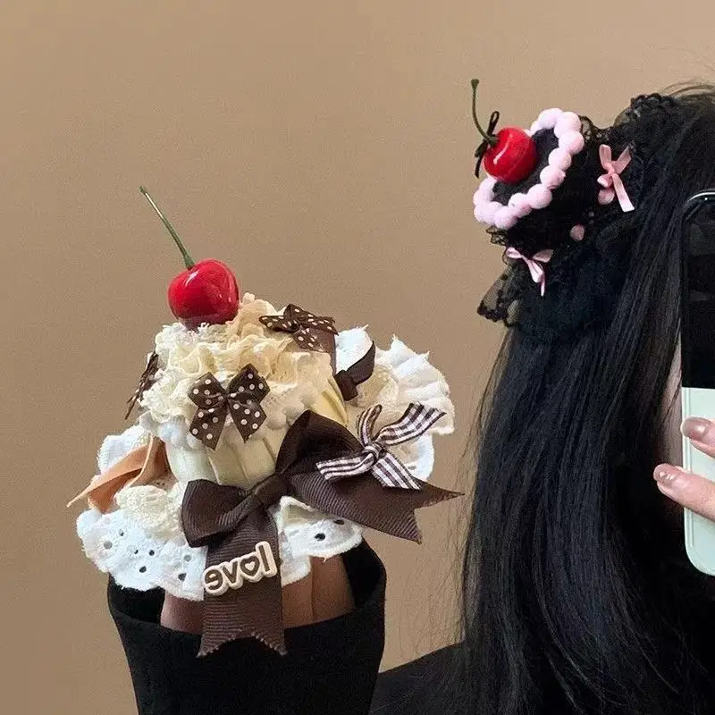 Cute Bow Cherry Cake Hat Hair Clip, Girl's Birthday Party Headwear, Photo Prop for Kids Cake Smash
Cute Bow Cherry Cake Hat Hair Clip, Girl's Birthday Party Headwear, Photo Prop for Kids Cake Smash