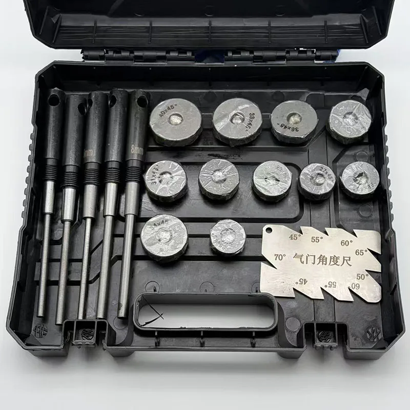 Valve Grinding Tool, Valve Seat Diamond Grinding Wheel, Tool Holder, Valve Angle Ruler Set
Valve Grinding Tool, Valve Seat Diamond Grinding Wheel, Tool Holder, Valve Angle Ruler Set