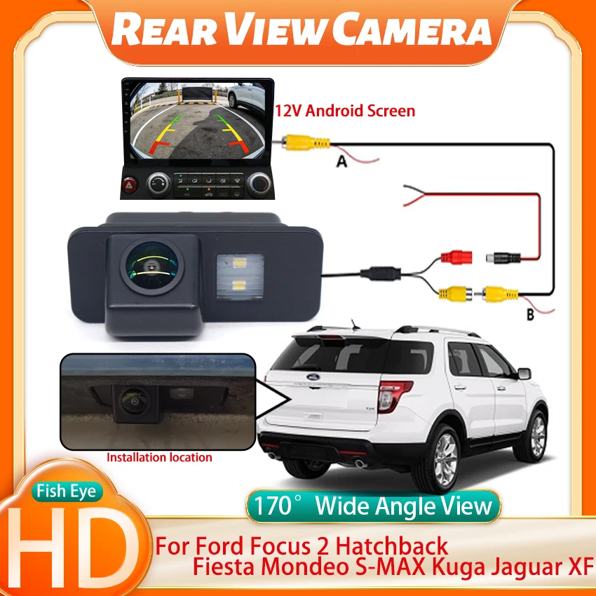 Fish Eye CCD HD Reversing Rear View Camera For Ford Focus 2 Hatchback Fiesta Mondeo S-MAX Kuga Jaguar XF Night Vision 1080X720P
Fish Eye CCD HD Reversing Rear View Camera For Ford Focus 2 Hatchback Fiesta Mondeo S-MAX Kuga Jaguar XF Night Vision 1080X720P