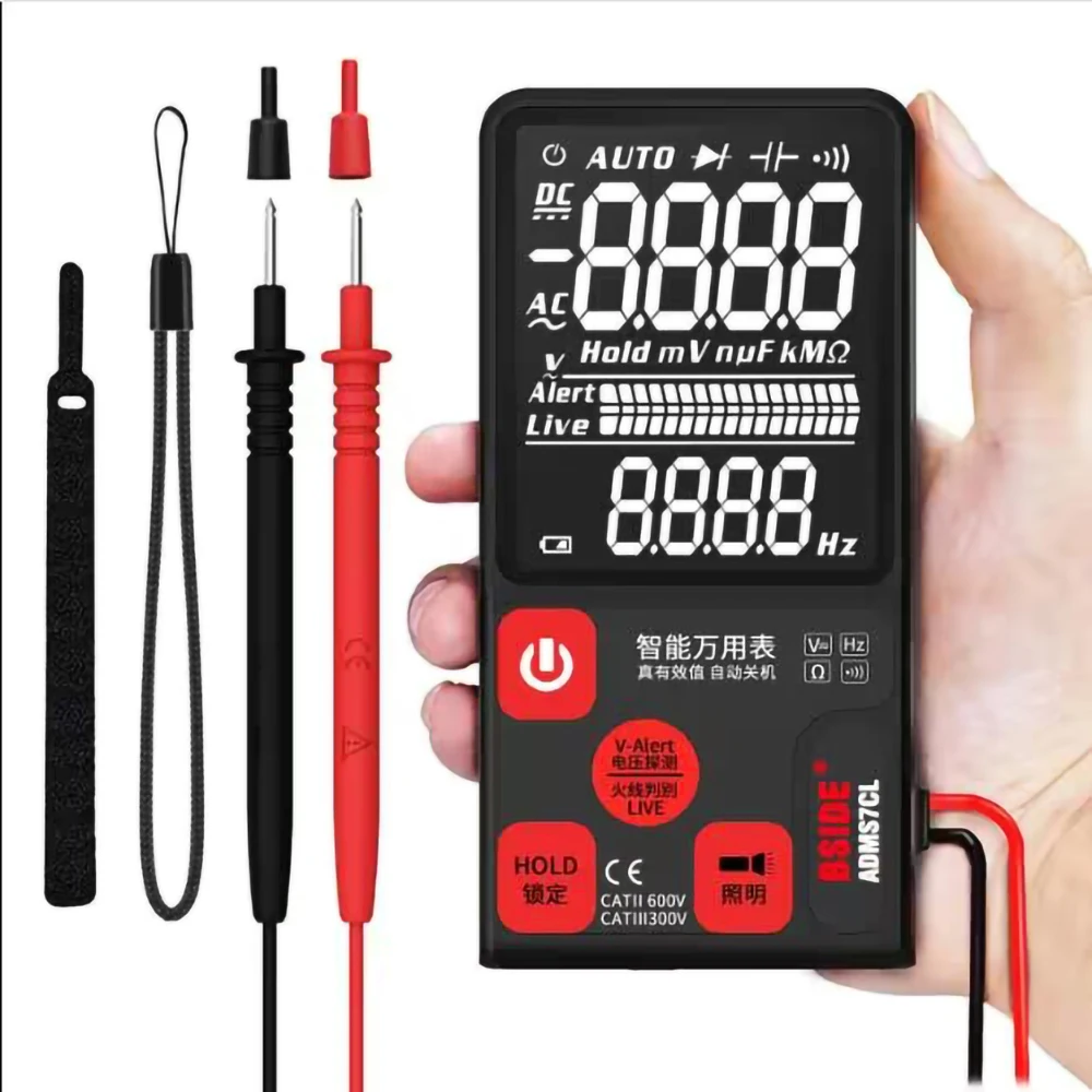 ADMS9CL ADMS9 ZT-X LCD Display Digital Multimeter 9999 Counts Ultra-Portable Ohm Volt Amp Tester Voltage Current Tester Black
ADMS9CL ADMS9 ZT-X LCD Display Digital Multimeter 9999 Counts Ultra-Portable Ohm Volt Amp Tester Voltage Current Tester Black