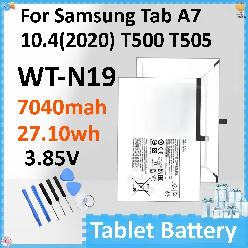 New WT-N19 7040mah 3.85V Battery for Samsung Galaxy Tab A7 10.4 (2020) T500 T505 Replacement Repair Part Tablet
New WT-N19 7040mah 3.85V Battery for Samsung Galaxy Tab A7 10.4 (2020) T500 T505 Replacement Repair Part Tablet