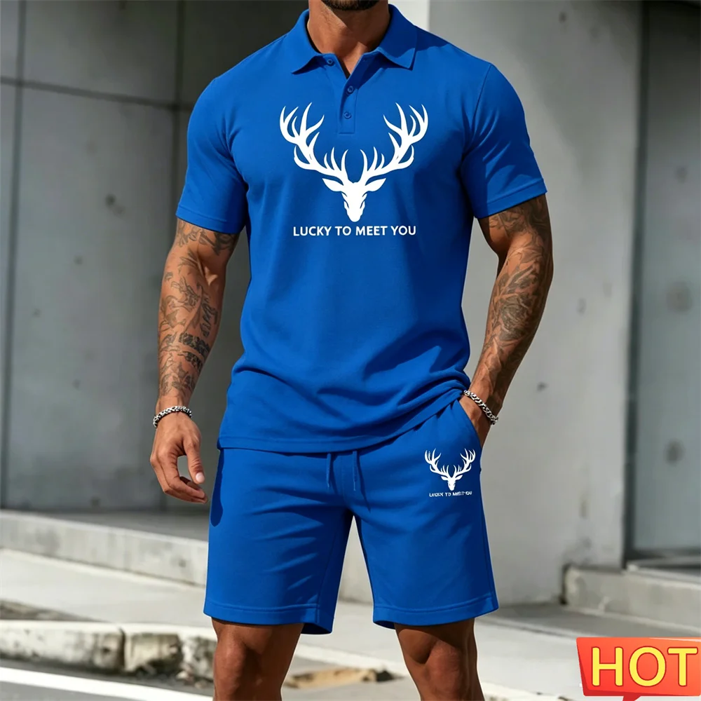 Men's Button Set Tracksuit Summer polo and Sport Shorts Casual Fashion Short Sleeve Outfit men's matching sets menswear clothing
Men's Button Set Tracksuit Summer polo and Sport Shorts Casual Fashion Short Sleeve Outfit men's matching sets menswear clothing