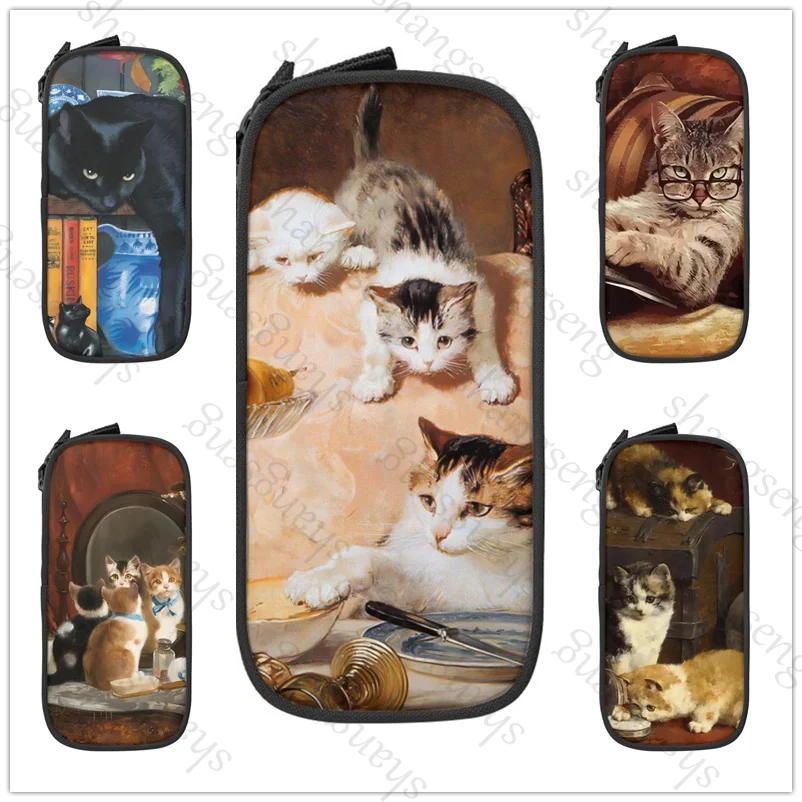 Oil Painting Cat Pencil case large capacity pencil case multifunctional stationery storage bag student learning supplies gift
Oil Painting Cat Pencil case large capacity pencil case multifunctional stationery storage bag student learning supplies gift