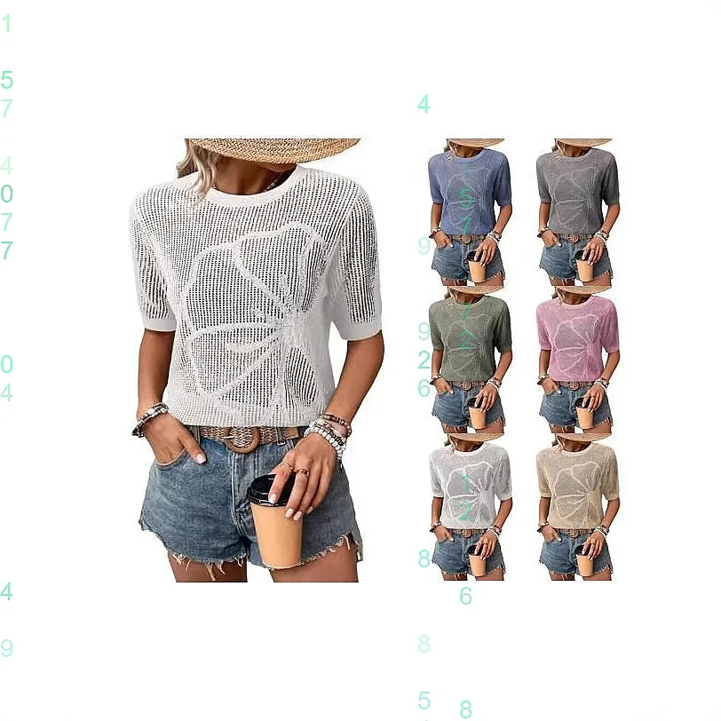 New Women Summer Crew Neck Short Sleeve Knit Hollow Floral Print Beach Vacation Jumpsuit Dresses
New Women Summer Crew Neck Short Sleeve Knit Hollow Floral Print Beach Vacation Jumpsuit Dresses