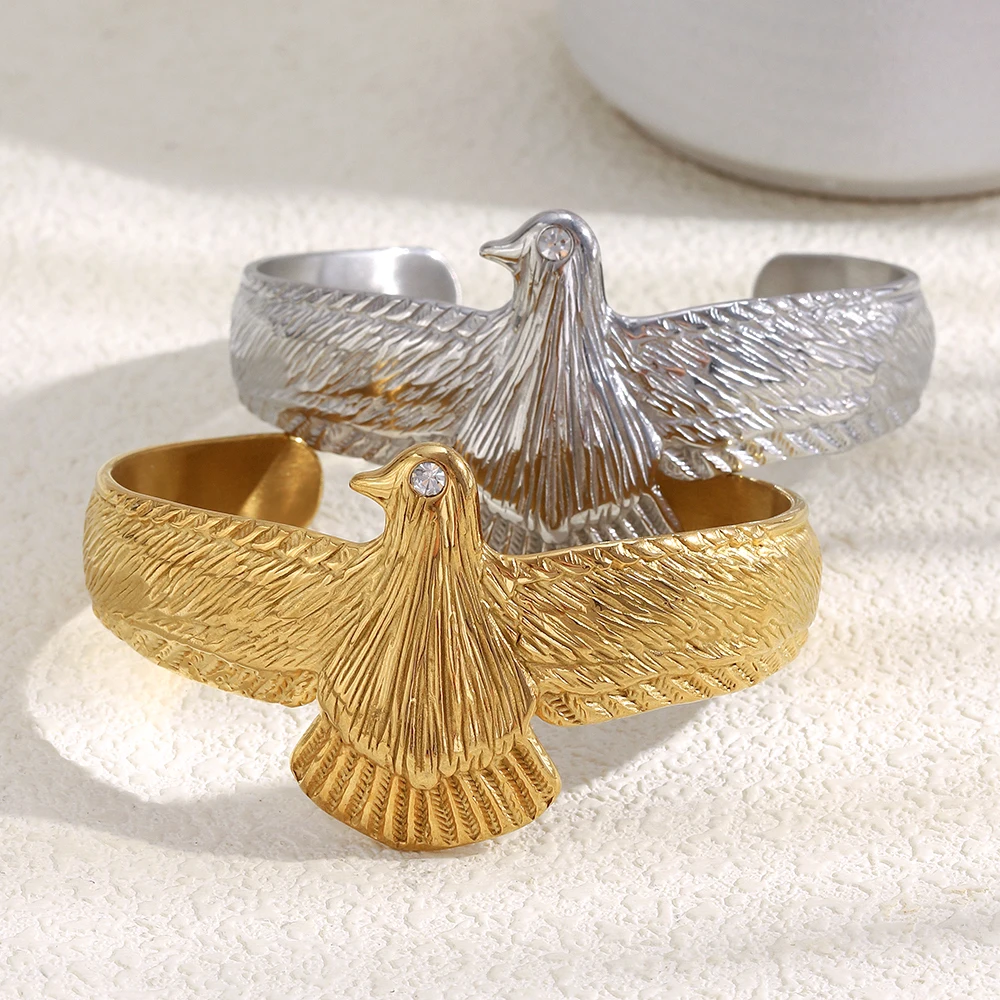 Ancient Egyptian Bird Motif Bracelet 18K Stainless Steel Plated Gold/Silver Women's Jewelry Gift
Ancient Egyptian Bird Motif Bracelet 18K Stainless Steel Plated Gold/Silver Women's Jewelry Gift