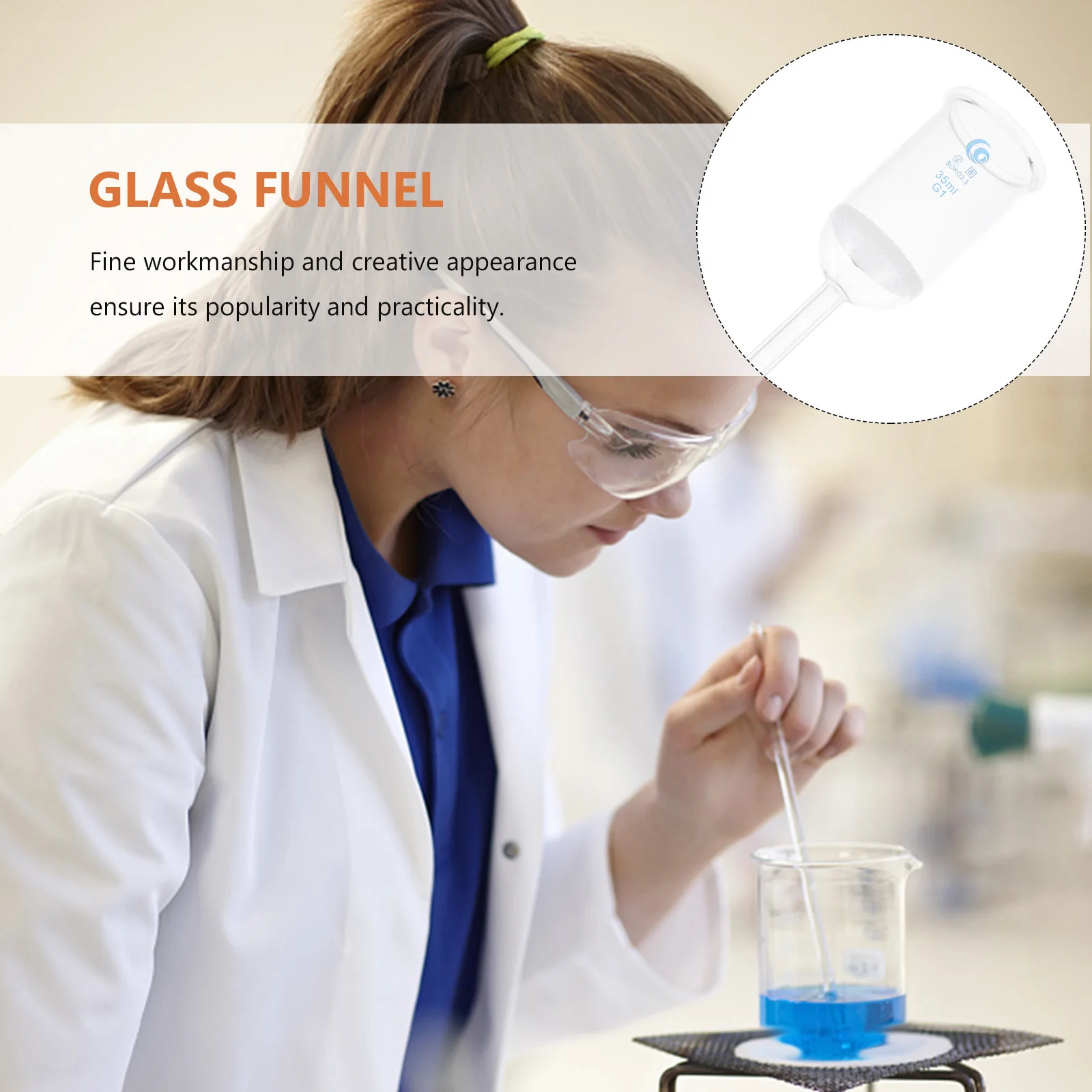 Laboratory Glass Funnel Labs Sand Core Experiment Filtering Acid Resistant Glassware
Laboratory Glass Funnel Labs Sand Core Experiment Filtering Acid Resistant Glassware