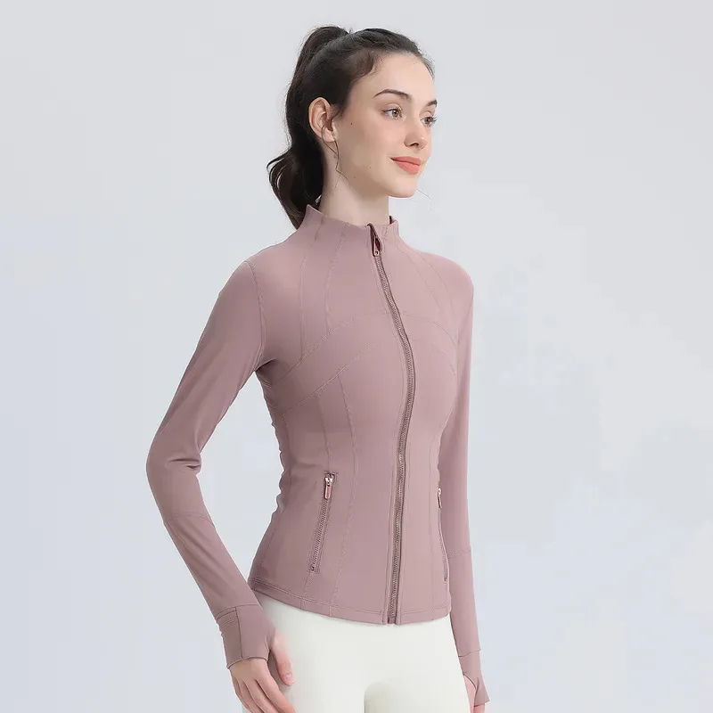 Spring and Summer Skin-friendly Double-sided Abraded Elastic Defi Top Sports Slim-fit Stand-up Clothes Jacket Women
Spring and Summer Skin-friendly Double-sided Abraded Elastic Defi Top Sports Slim-fit Stand-up Clothes Jacket Women