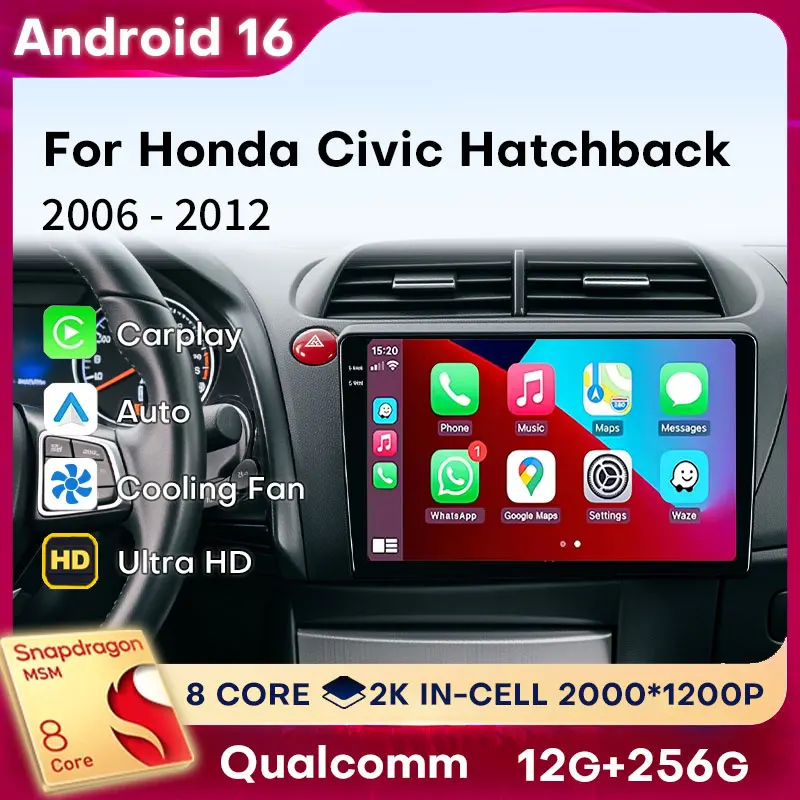 Android 16 For Honda Civic Hatchback 2006 2007 2008 - 2012 Car Radio Wireless Carplay Navigation Multimedia Player Stereo 2Din
Android 16 For Honda Civic Hatchback 2006 2007 2008 - 2012 Car Radio Wireless Carplay Navigation Multimedia Player Stereo 2Din