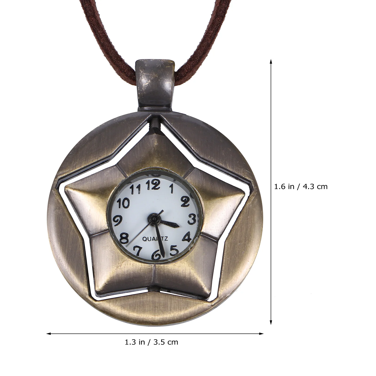 Retro Pentagram Pocket Watch 360 Degree Rotating Necklace Quartz Movement Vintage Decorative Metal Pendant for Adult
Retro Pentagram Pocket Watch 360 Degree Rotating Necklace Quartz Movement Vintage Decorative Metal Pendant for Adult