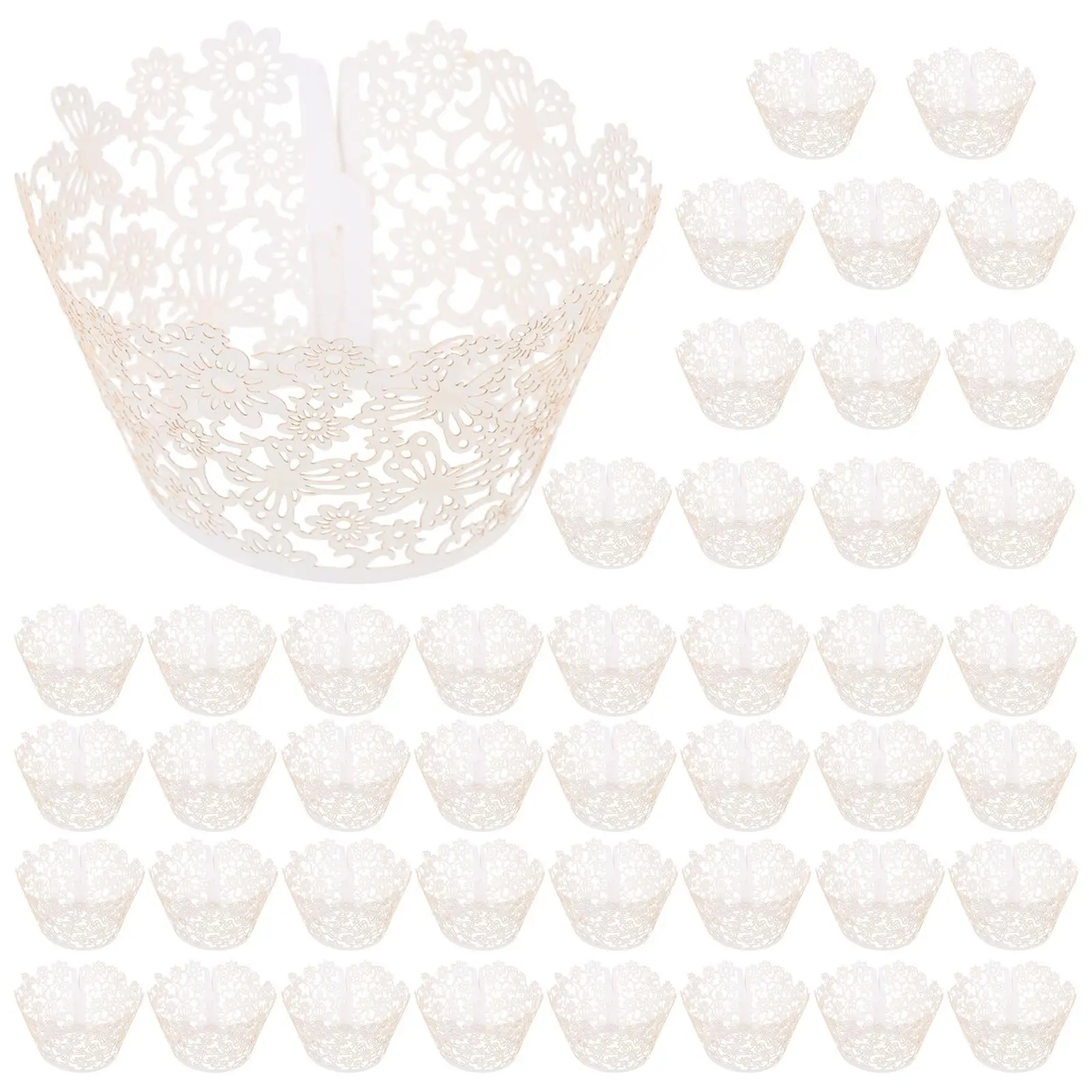100 Pcs Cake Paper Cups Hollow Floral Lace Design Baking Cupcake Muffin Liners Pastel Supplies
100 Pcs Cake Paper Cups Hollow Floral Lace Design Baking Cupcake Muffin Liners Pastel Supplies