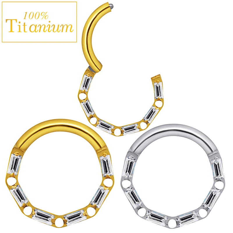 ASTM F136 G23 Titanium 16G CZ Hinged Clicker Segment Hoop Ring Daith Cartilage Helix Tragus Earring Septem Nose Piercing Jewelry
ASTM F136 G23 Titanium 16G CZ Hinged Clicker Segment Hoop Ring Daith Cartilage Helix Tragus Earring Septem Nose Piercing Jewelry