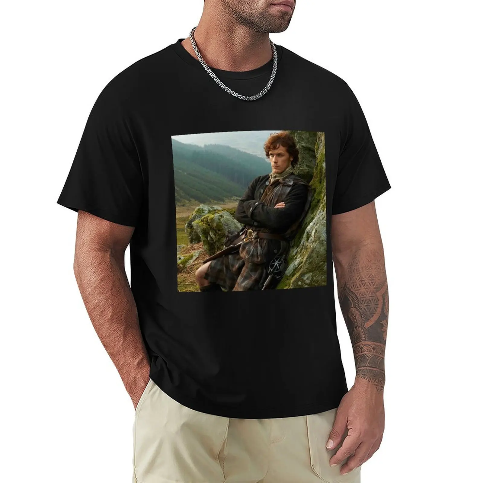 Outlander Jamie Fraser T-Shirt custom t shirt graphic t shirt vintage cheap stuff plus size clothes T-shirt men
Outlander Jamie Fraser T-Shirt custom t shirt graphic t shirt vintage cheap stuff plus size clothes T-shirt men