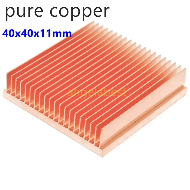40x40x11mm Pure Copper Heatsink Skiving Fin DIY Heat Sink Radiator for Electronic CHIP IC Cooling Cooler
40x40x11mm Pure Copper Heatsink Skiving Fin DIY Heat Sink Radiator for Electronic CHIP IC Cooling Cooler