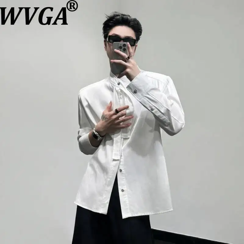 WVGA Spring Autumn Korean Style Trendy New Chinese Style Stand Collar Ribbon Long Sleeve Shirt Niche Chic Casual Tops Ins W24070
WVGA Spring Autumn Korean Style Trendy New Chinese Style Stand Collar Ribbon Long Sleeve Shirt Niche Chic Casual Tops Ins W24070