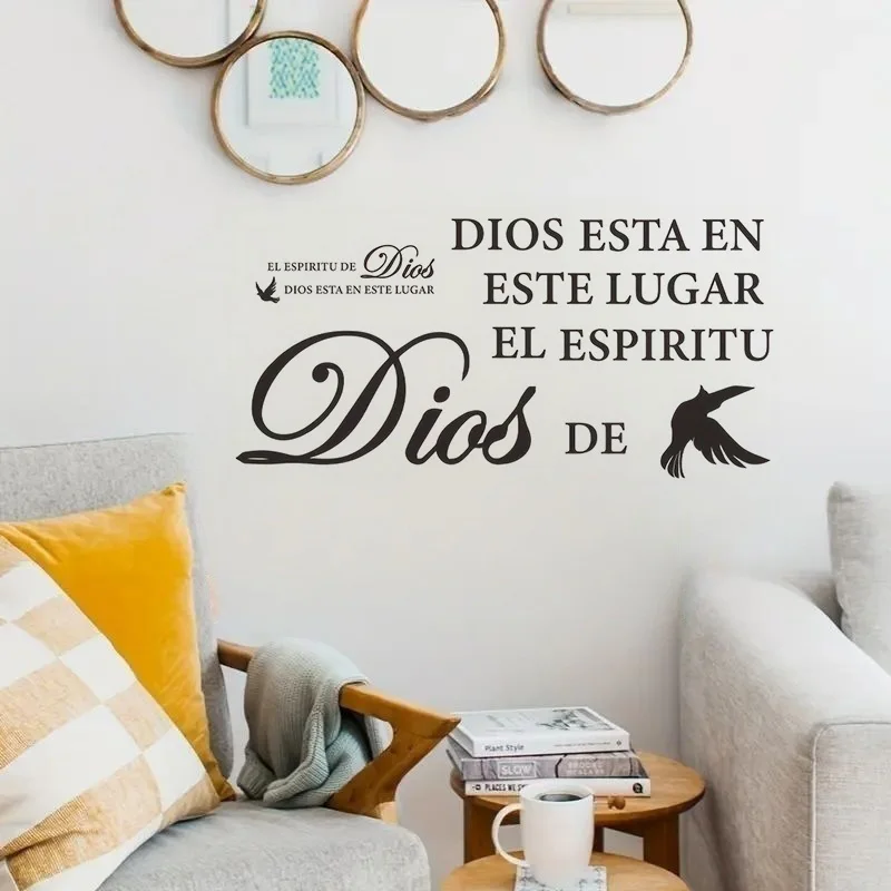 MT1110# Spanish Bible Verse Wall Decal, a Home Sticker in the Religious Belief Style, is Suitable for Decorating the Living Room
MT1110# Spanish Bible Verse Wall Decal, a Home Sticker in the Religious Belief Style, is Suitable for Decorating the Living Room