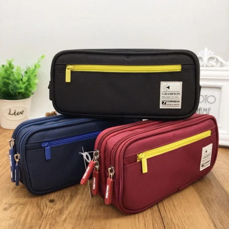 Japanese Simple 2-Layer Pencil Case Multi-functional Large Capacity Mesh Layer Boy Pen Bag Stationery Organizer School Supplies
Japanese Simple 2-Layer Pencil Case Multi-functional Large Capacity Mesh Layer Boy Pen Bag Stationery Organizer School Supplies