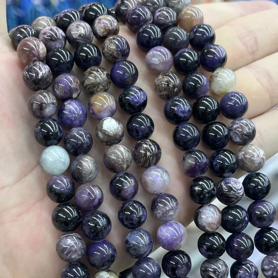 Natural Crystal Charoite Round Stone Loose Beads For DIY Handmade Bracelet Necklace Accessories 15'8mm 10mm
Natural Crystal Charoite Round Stone Loose Beads For DIY Handmade Bracelet Necklace Accessories 15'8mm 10mm