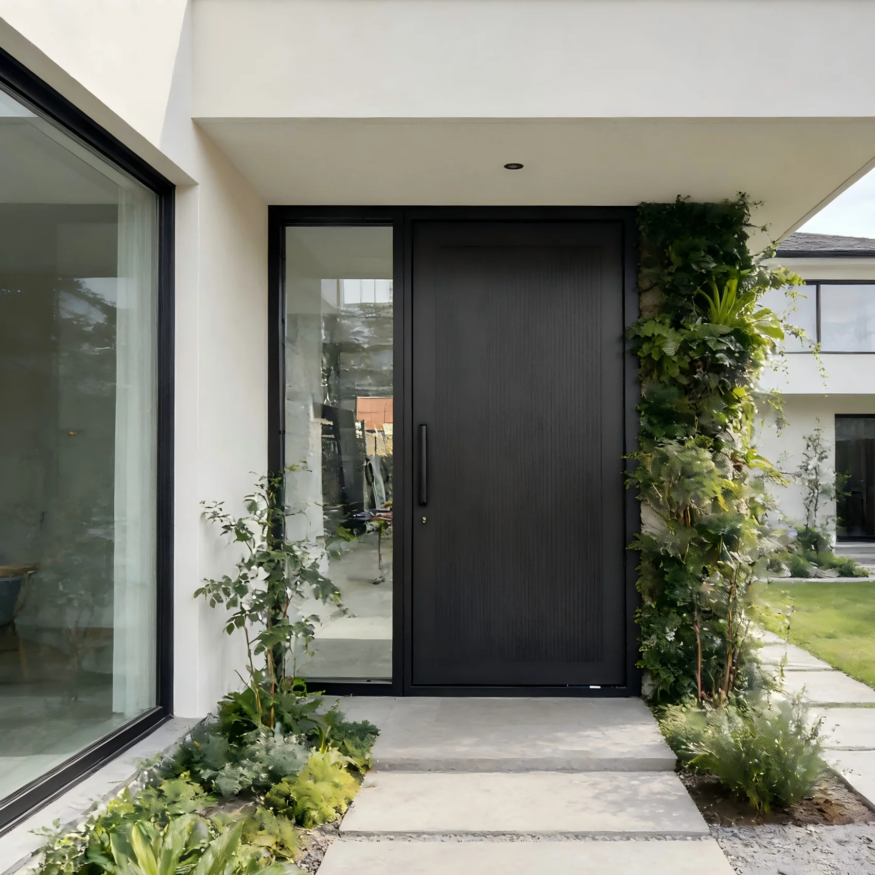 Modern with Side Opening Window Design Villa Entrance Door Black Striped Aluminum Alloy Security Doors Anodized Hinged Doors
Modern with Side Opening Window Design Villa Entrance Door Black Striped Aluminum Alloy Security Doors Anodized Hinged Doors