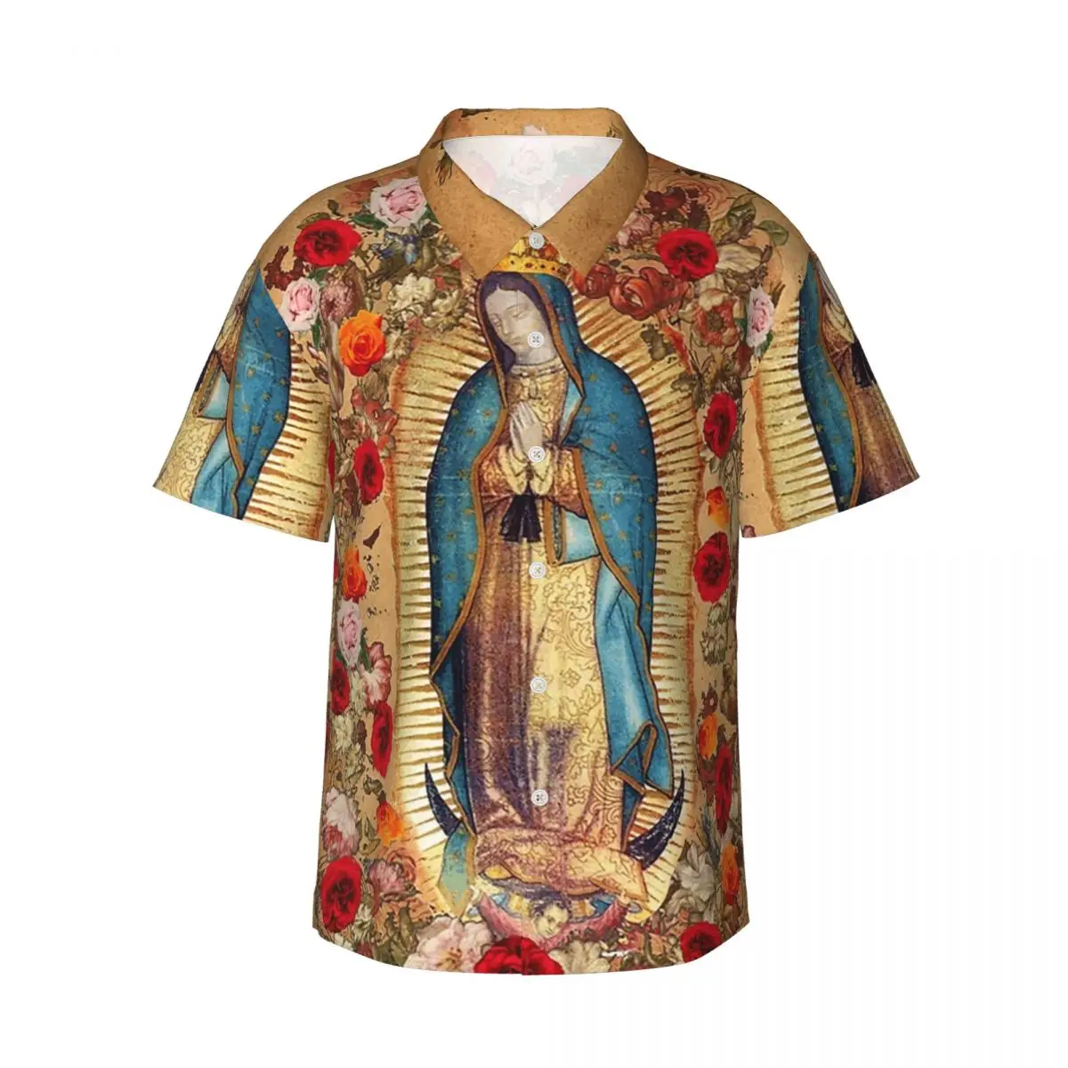 Our Lady Of Guadalupe Virgin Mary Catholic Mexic Men's Shirts Hawaiian Short Sleeve Shirt Casual Button Tops for Summer Beach
Our Lady Of Guadalupe Virgin Mary Catholic Mexic Men's Shirts Hawaiian Short Sleeve Shirt Casual Button Tops for Summer Beach