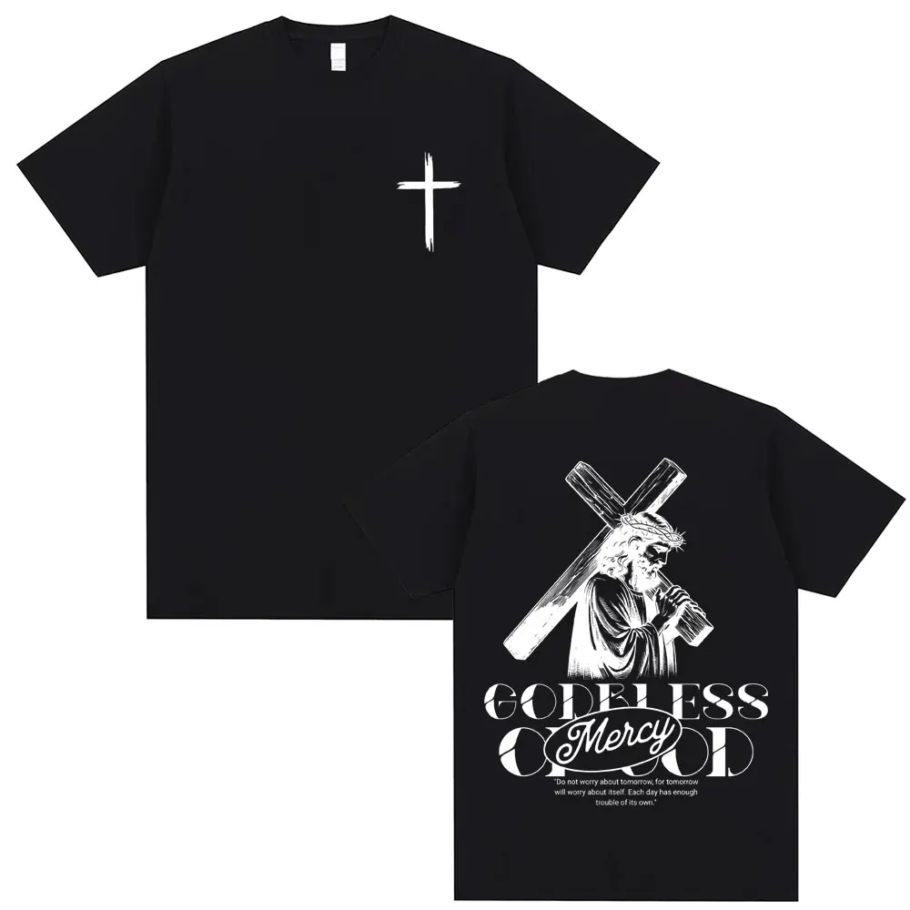 Awesome Christian Jesus Bible Verse Double Sided Print T-shirts Men Hip Hop Fashion Short Sleeve Casual Cotton Oversized T Shirt
Awesome Christian Jesus Bible Verse Double Sided Print T-shirts Men Hip Hop Fashion Short Sleeve Casual Cotton Oversized T Shirt