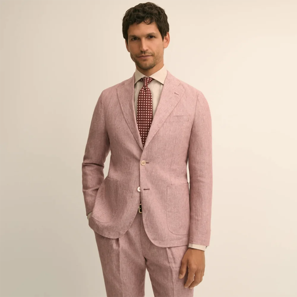 Classic Men Dusty Pink Linen Suit 2 Piece Single Breasted Notched Lapel Jacket Pants Set Modern Wedding Guest Male Outfit
Classic Men Dusty Pink Linen Suit 2 Piece Single Breasted Notched Lapel Jacket Pants Set Modern Wedding Guest Male Outfit