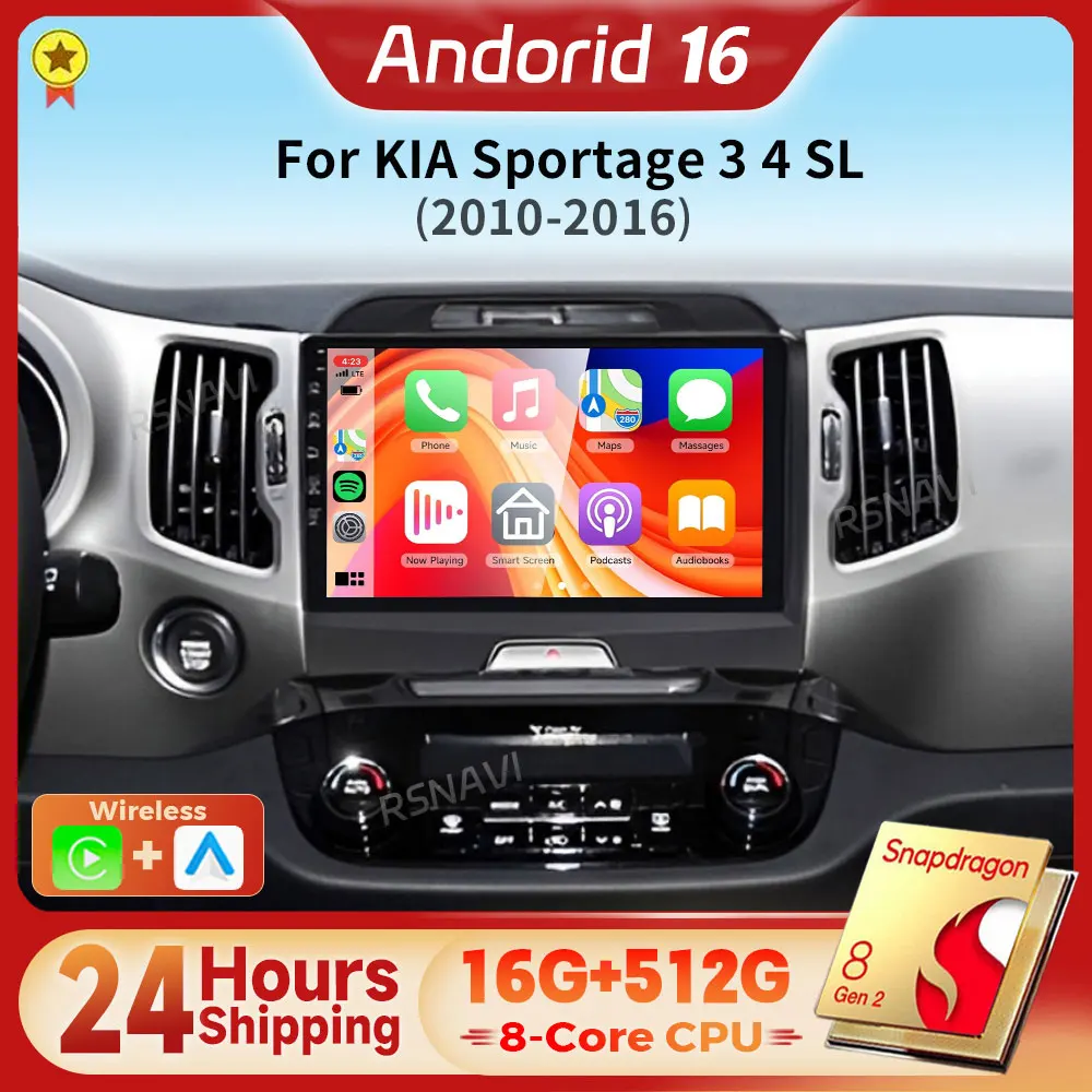 Android 16 Carplay Auto Car Radio Multimedia Player For Kia Sportage 3 4 SL 2010-2016 Autoradio Stereo GPS 2din 24-hour shipping
Android 16 Carplay Auto Car Radio Multimedia Player For Kia Sportage 3 4 SL 2010-2016 Autoradio Stereo GPS 2din 24-hour shipping