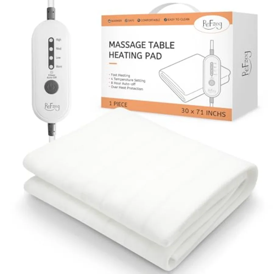 Massage Table Warmer Heating Pad Professional SPA Massage Bed Warmer with 4 Heat Settings, 8 Hour Auto-Off and Overheat Protect
Massage Table Warmer Heating Pad Professional SPA Massage Bed Warmer with 4 Heat Settings, 8 Hour Auto-Off and Overheat Protect