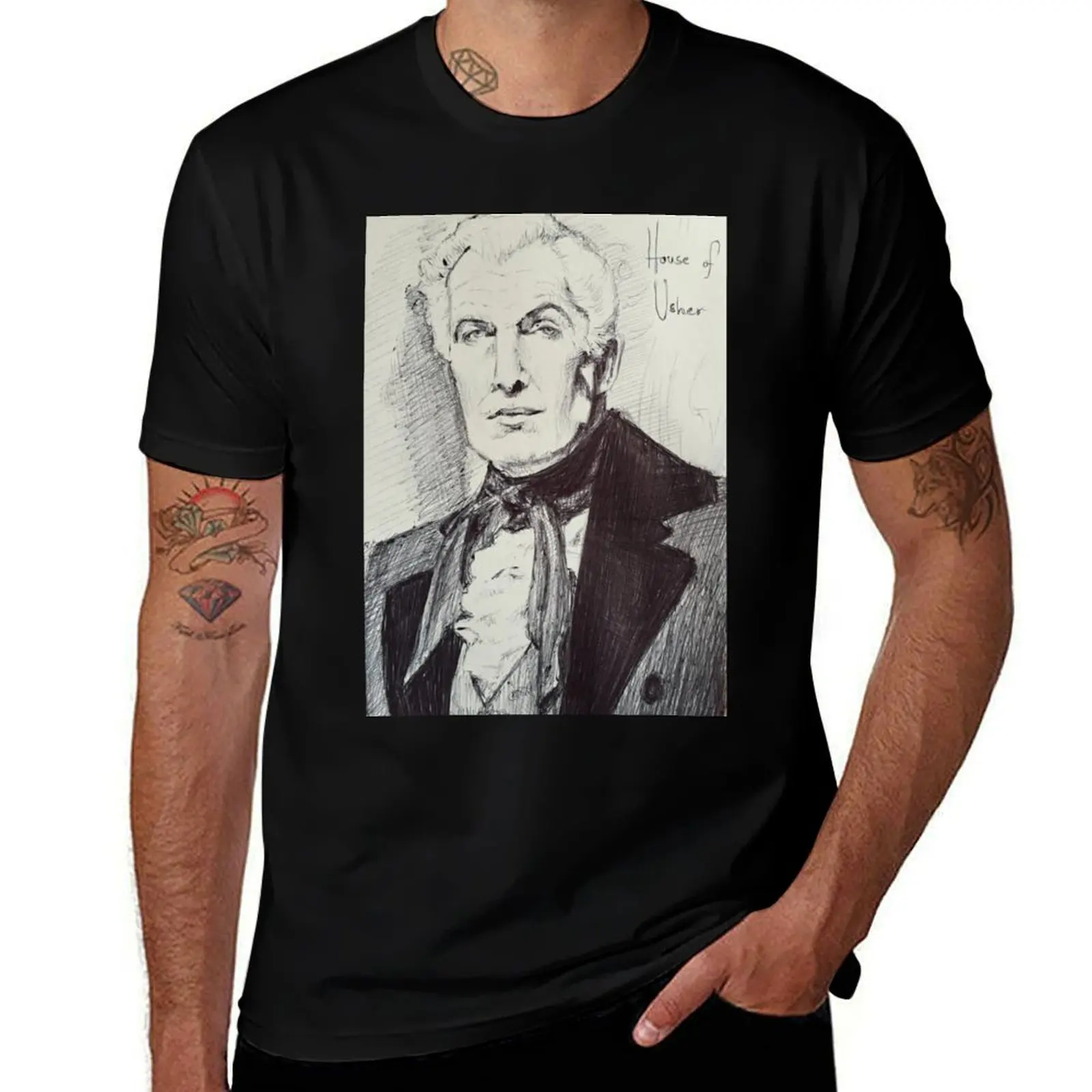 Vincent Price House of Usher T-Shirt Simple Casual Short Sleeve Tee
Vincent Price House of Usher T-Shirt Simple Casual Short Sleeve Tee