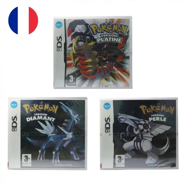FRA Version New Sealed Pack Pokemon Platine Perle Diamant Game Cartridge Video Game Console Card with Box and Manuals for NDS
FRA Version New Sealed Pack Pokemon Platine Perle Diamant Game Cartridge Video Game Console Card with Box and Manuals for NDS