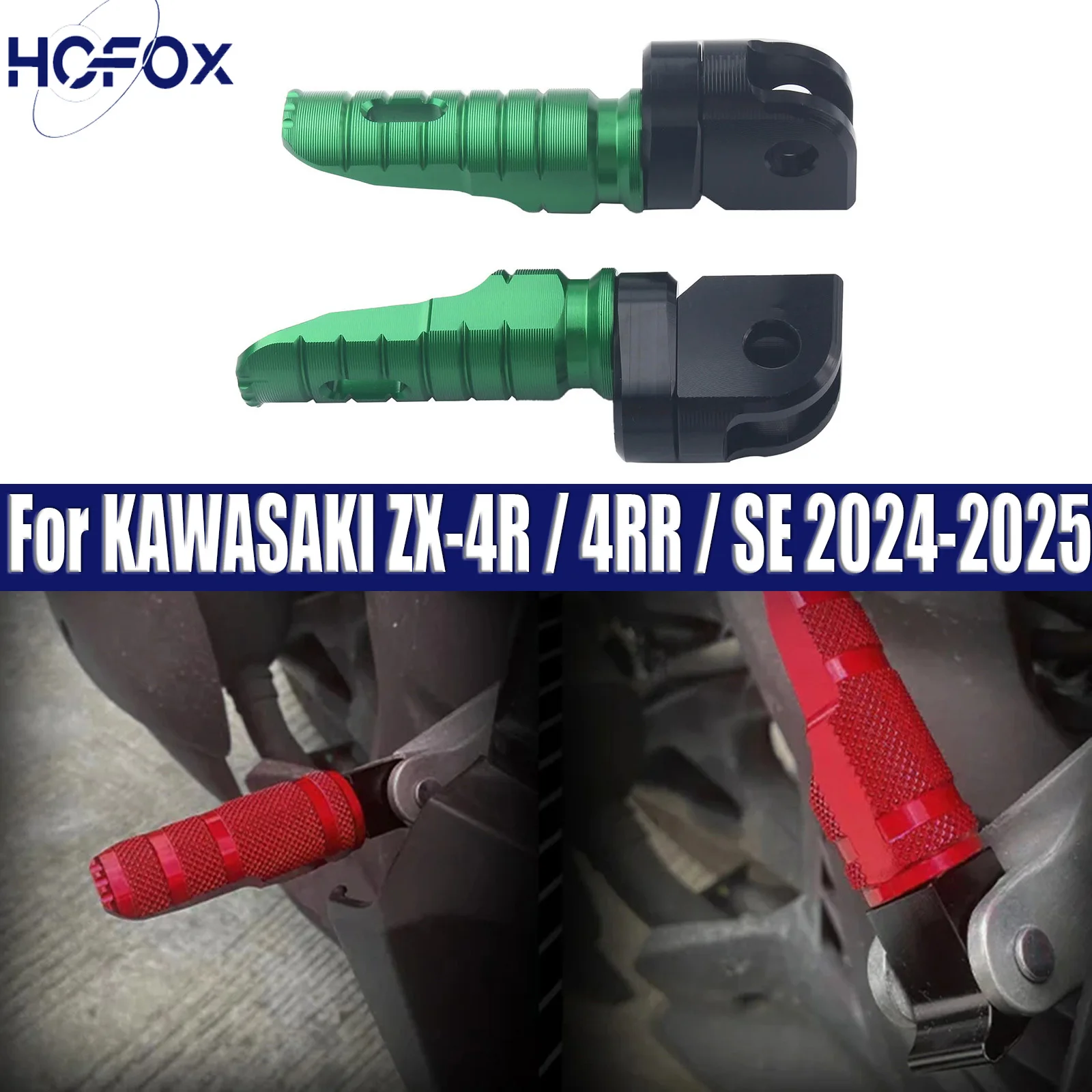 Front Footrest Foot Pegs Pedals For KAWASAKI ZX-4R / 4RR / SE 2024-2025 ZX-25R 2021-2024 NINJA 400 250 2018-2024 Z400 2019-2024
Front Footrest Foot Pegs Pedals For KAWASAKI ZX-4R / 4RR / SE 2024-2025 ZX-25R 2021-2024 NINJA 400 250 2018-2024 Z400 2019-2024