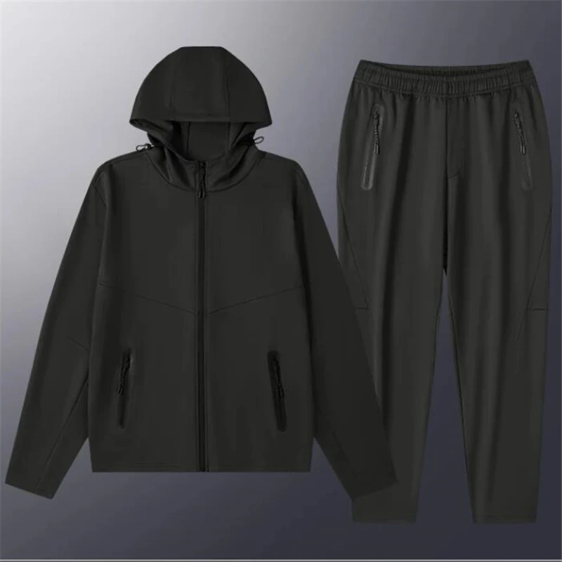 Autumn/winter men's cool silk suit Athleisure hoodie Hoodie tunic pants 2 piece set YX8201
Autumn/winter men's cool silk suit Athleisure hoodie Hoodie tunic pants 2 piece set YX8201