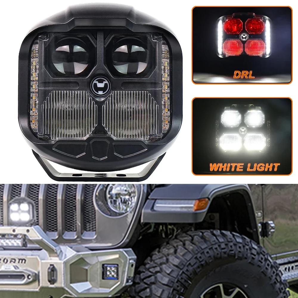 Side Shooter Light Off Road Work Lamp 1Pcs with Red Background Light DRL Turn Signal 6 Inch LED Auxiliary Light for Car ATV UTV
Side Shooter Light Off Road Work Lamp 1Pcs with Red Background Light DRL Turn Signal 6 Inch LED Auxiliary Light for Car ATV UTV