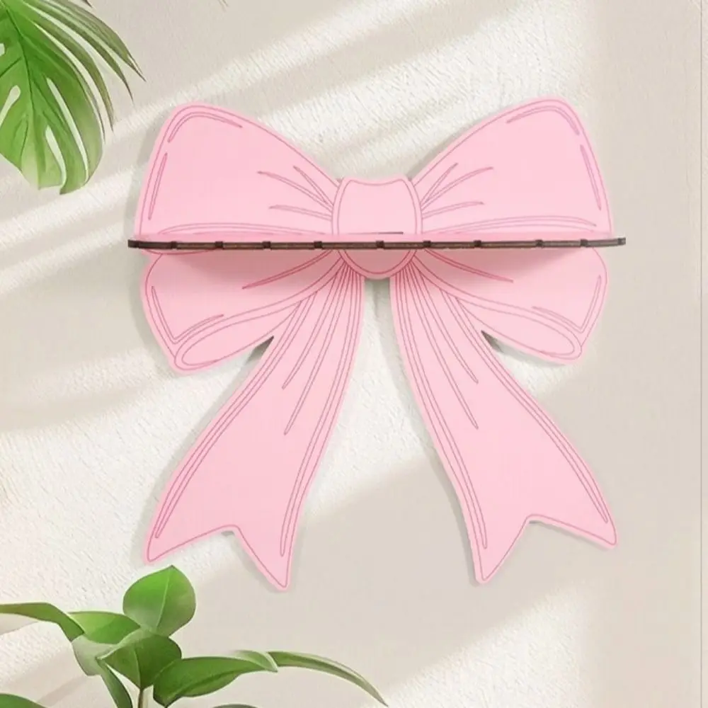 Pink Bow Wall Mounted Shelf Wooden Holder Exquisite Decoration Wall Storage Holder Lovely Bow Art Decor Wood Storage Rack
Pink Bow Wall Mounted Shelf Wooden Holder Exquisite Decoration Wall Storage Holder Lovely Bow Art Decor Wood Storage Rack