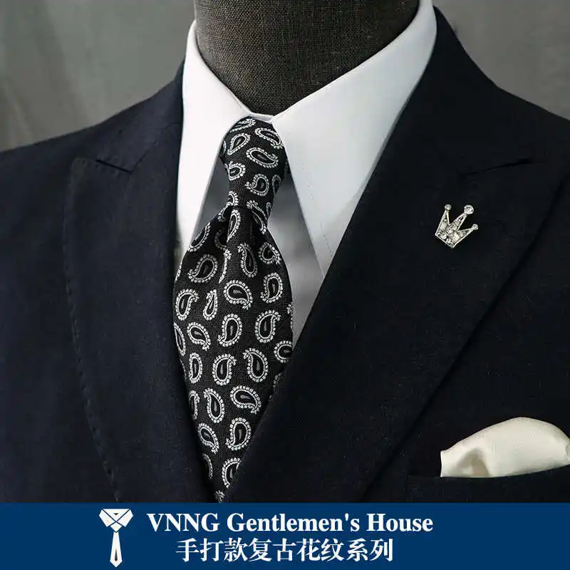 Light Luxury Retro High-end Black Paisley Pattern Men's Tie Business Banquet Shirt Accessory 8CM Wide Handmade Knotted Cravat
Light Luxury Retro High-end Black Paisley Pattern Men's Tie Business Banquet Shirt Accessory 8CM Wide Handmade Knotted Cravat