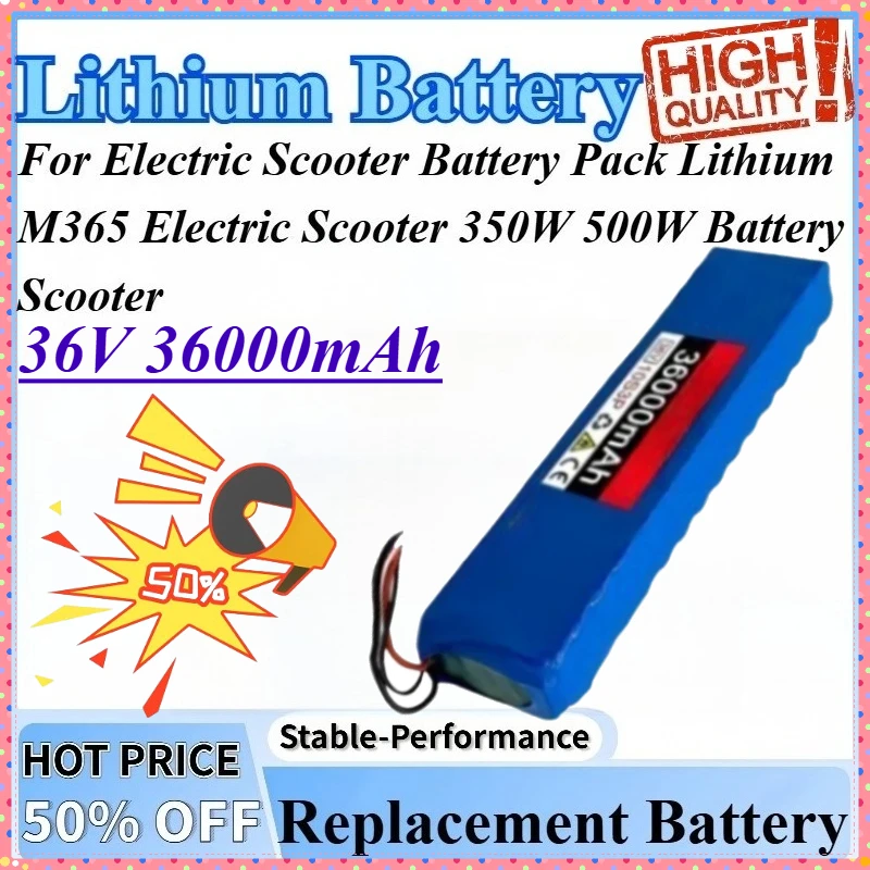36V 36000mAh 10S3P 18650 Replacement For Electric Scooter Battery Pack Lithium M365 Electric Scooter 500W 350W Battery Scooter
36V 36000mAh 10S3P 18650 Replacement For Electric Scooter Battery Pack Lithium M365 Electric Scooter 500W 350W Battery Scooter