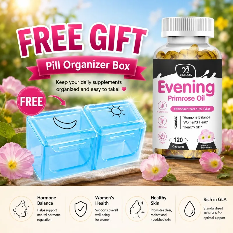 Evening Primrose Oil 1300mg with Rich GLA & Essential Nutrients, Balance Hormones, Support Women's Comfort & Enhance Skin Health
Evening Primrose Oil 1300mg with Rich GLA & Essential Nutrients, Balance Hormones, Support Women's Comfort & Enhance Skin Health