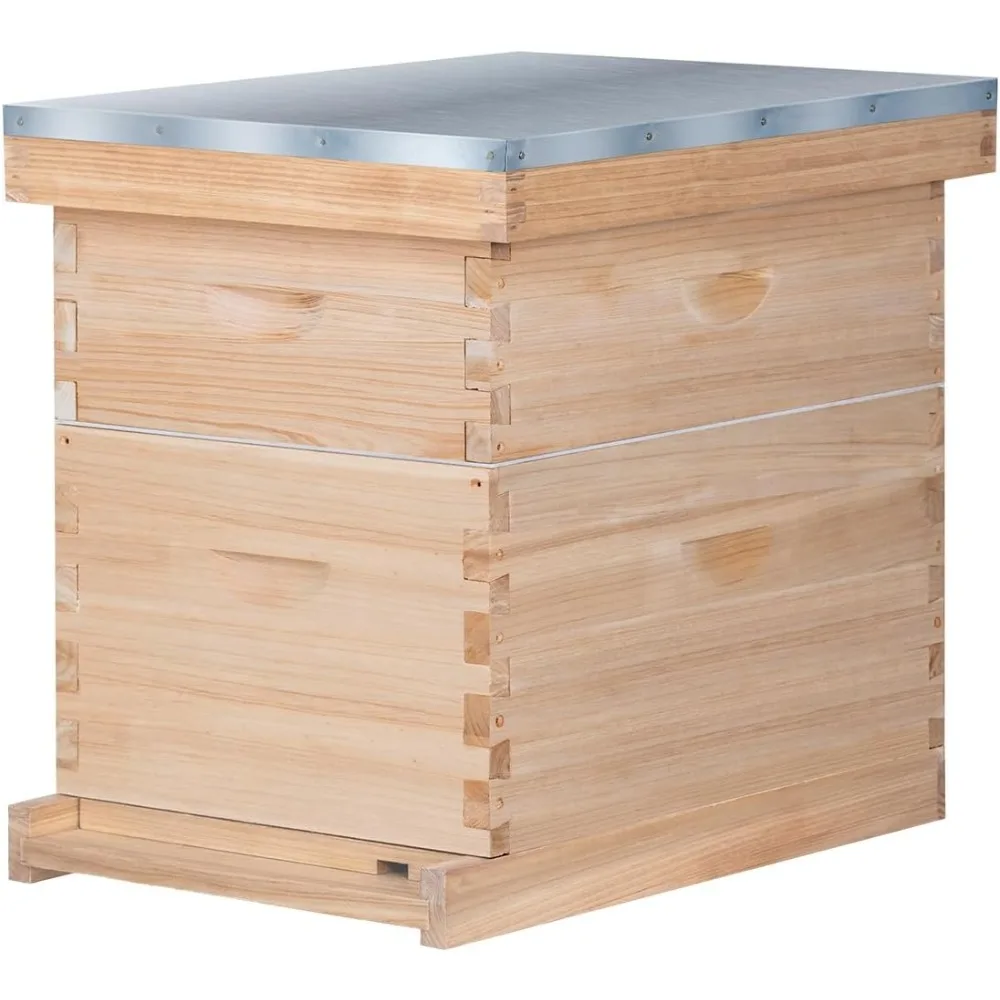 8 Frame Bee Hive, Compelte Bee Hive Starter Kit Includes 1 Deep Brood Honey Bee Hives Box, 1 Medium Super Bee Box with Beehive F
8 Frame Bee Hive, Compelte Bee Hive Starter Kit Includes 1 Deep Brood Honey Bee Hives Box, 1 Medium Super Bee Box with Beehive F